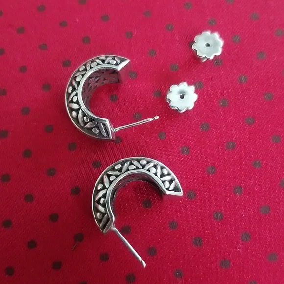 14k Gold & Sterling Silver Earrings - Picture 12 of 13